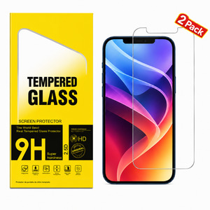 Iphone 13 Clear Tempered Glass Screen Protector (2 Pack) – 9H HD, 2.5D Rounded&hellip;