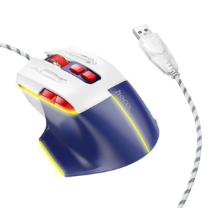Gaming Accessories: Wired Gaming Mouse with 7 Buttons, 3600 DPI & LED Light (GM31) - Blue