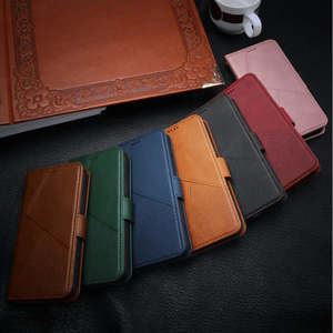 iPhone 15 Flip Wallet Case Cowhide Dot Pattern