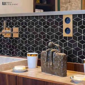 300x300: Cube Matt Black Mosaic Sheet 300×260 3D4804