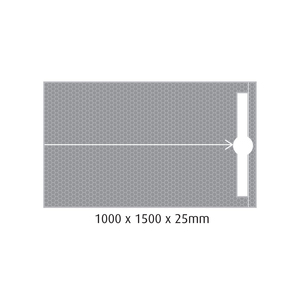 MARMOX Ready to Tile Over Shower Base 1mx1.5m Trough Drain Traverse