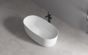 Baths: ARUVO™ GRETA Composite Stone Freestanding Bath L1600mm