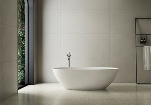 Baths: ARUVO™ SKYLAR Composite Stone Freestanding Bath L1700mm