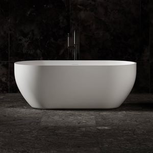 Baths: ARUVO™ TONKA Composite Stone Freestanding Bath L1700mm Matte White