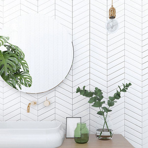 Chevron Pearl Matte Mosaic Sheet 318×224 SZ007