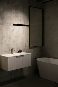 ARUVO™ ROMEO Collection Plywood Vanity Light Grey W900mm Basin Options