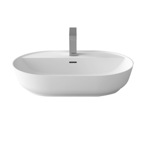 Basins: ARUVO™ GELATO Composite Stone Countertop Basin Matte White