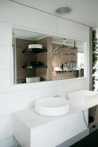 Composite Stone Basins: ARUVO™ PURITY Composite Stone Framed Rectangle Mirror 1500mm