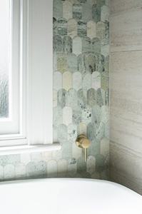 300x300: Orient Green Honed Feather Mosaic 50x98 Gs03