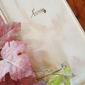 beautiful engraved wooden wine box for two bottles
