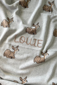 Hand Embroidered Woodland Blanket