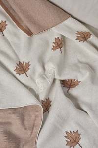 Embroidered Baby Blanket: Hand Embroidered Maple Blanket
