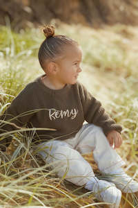 Machine Embroidered Knitwear: Billie Sweater - Harbour