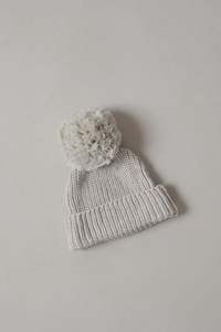 Accessories: Chunky Knit Beanie - Oat Marle