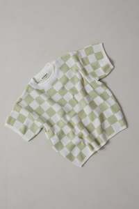 All: Check Knit Tee - Kiwi