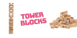 Games Entertainment: Giant Jenga Tower Blocks Hire | Oversized Wooden Game | Auckland NZ