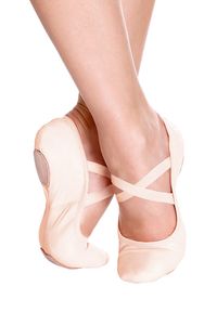 SD60 Adult Leather Split Sole Ballet Shoe - Light Pink