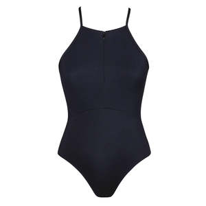 Isabelle Zip Leotard - Black