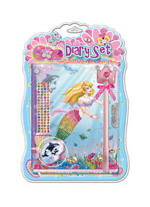 Mad Ally: Diary Set with Crown Pen Mermaid
