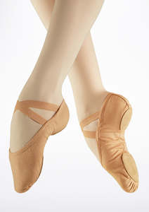 Sodanca: So Danca SD16 Canvas Split Sole Ballet Shoe Nude / Black / White