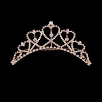 Heart  Tiara - Gold -  Silver Medium