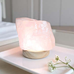 Crystals: Chunky Gal Rose quartz Crystal Lamp
