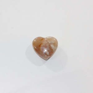 Small Flower Agate heart