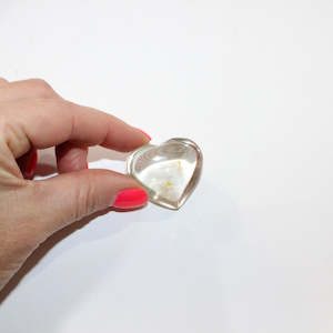 Small Clear Quartz heart