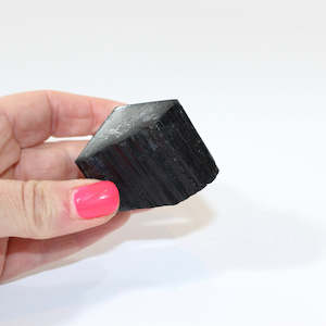 Black Tourmaline Polished Point Crystal short