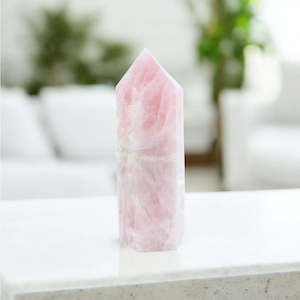 Extra large AAA+ high-grade rose quartz crystal tower 13.26kg