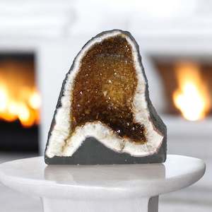 Large Crystals: Large citrine crystal cave 16kg