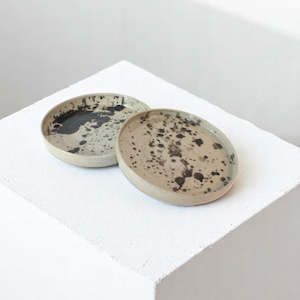 NZ handmade ceramic plate set of 2