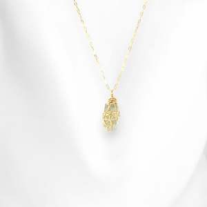 Gifts For Her: Green amethyst crystal pendant necklace ~bespoke by design jewellery collection~