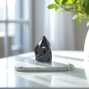 Black Obsidian Polished Point Crystal