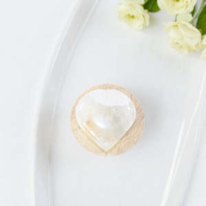 Crystals: Golden healer in quartz heart crystal lamp