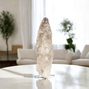 Large Crystals: Collector's Piece | large smoky quartz laser elestial crystal point 4.68kg