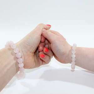 NZ-Made - Kids Rose Quartz Bead Crystal Bracelet