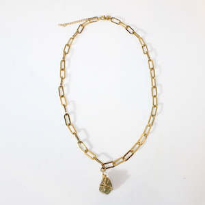 Crystal Jewellery: Green Apatite pendant necklace