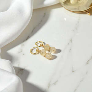 Citrine Gold Hoop Earrings