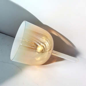 Singing Bowls: 8" amber aura quartz crystal alchemy sound bowl with handle | full protective case | PRE ORDER NOW : 3-4 WEEKS