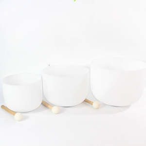 Singing Bowls: Full set of 7 Pitch Perfect Crystal singing bowls with bags
