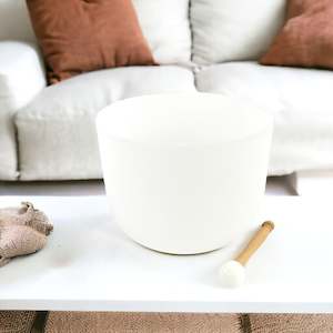 Singing Bowls: Sacral chakra 12" quartz crystal singing bowl pitch perfect |