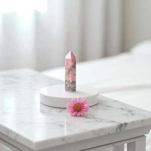 Gifts For Her: Rhodonite crystal tower