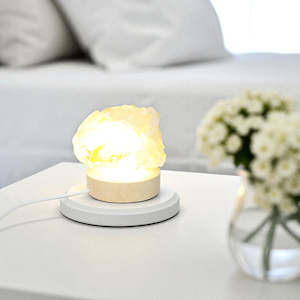 Golden healer crystal lamp