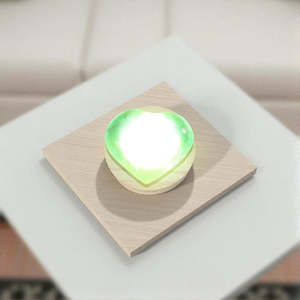 Fluorite crystal heart lamp