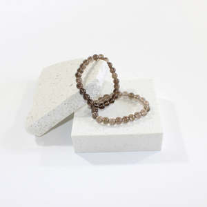 NZ-made smoky quartz crystal bracelet