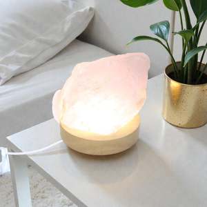 Crystals: Rose quartz Crystal Lamp - Unconditional Love