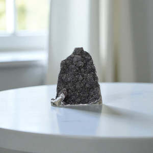 Crystals: Black amethyst crystal cluster