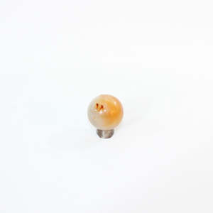 Crystals: Carnelian polished crystal sphere on stand