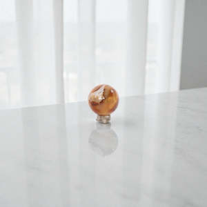 Gift Ideas Under 100: Carnelian polished crystal sphere on stand